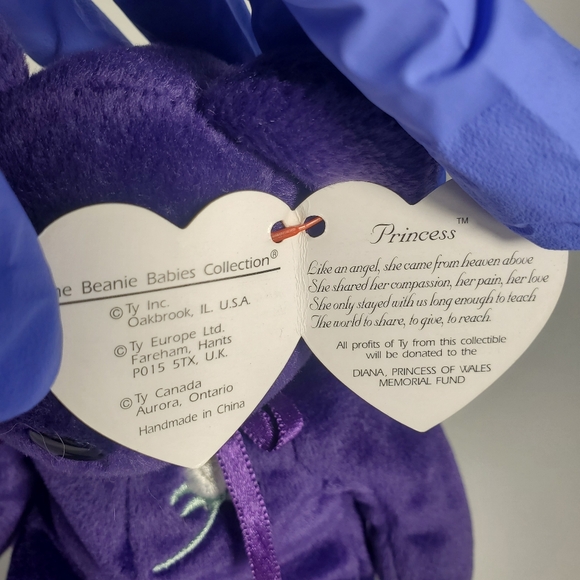 NWT Beanie Baby ty Official Princess The Bear - Picture 9 of 11